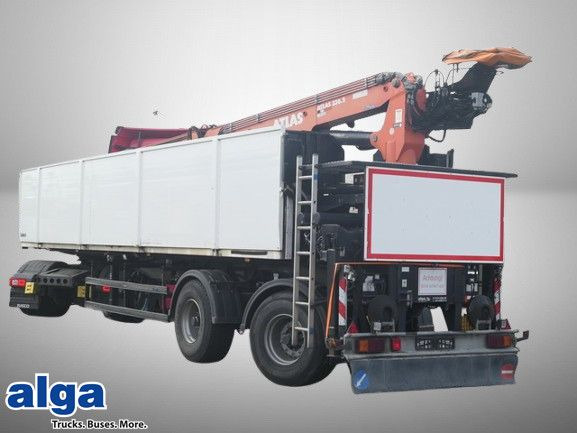 Langendorf SSH 20/25, Kalksandstein, Kran Atlas AK330.2V - Dropside/ Flatbed semi-trailer: picture 1 Langendorf SSH 20/25, Kalksandstein, Kran Atlas AK330.2V - Dropside/ Flatbed semi-trailer: picture 1