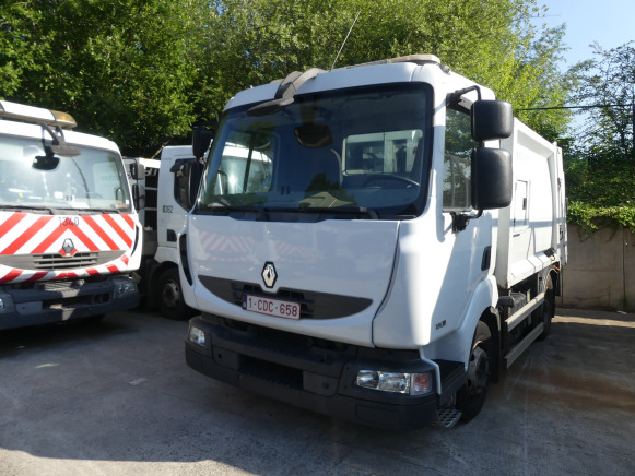 REF:1380 - Camion poubelle Renault Midlum 180DXI (2011-183.874 km) - Garbage truck: picture 1 REF:1380 - Camion poubelle Renault Midlum 180DXI (2011-183.874 km) - Garbage truck: picture 1
