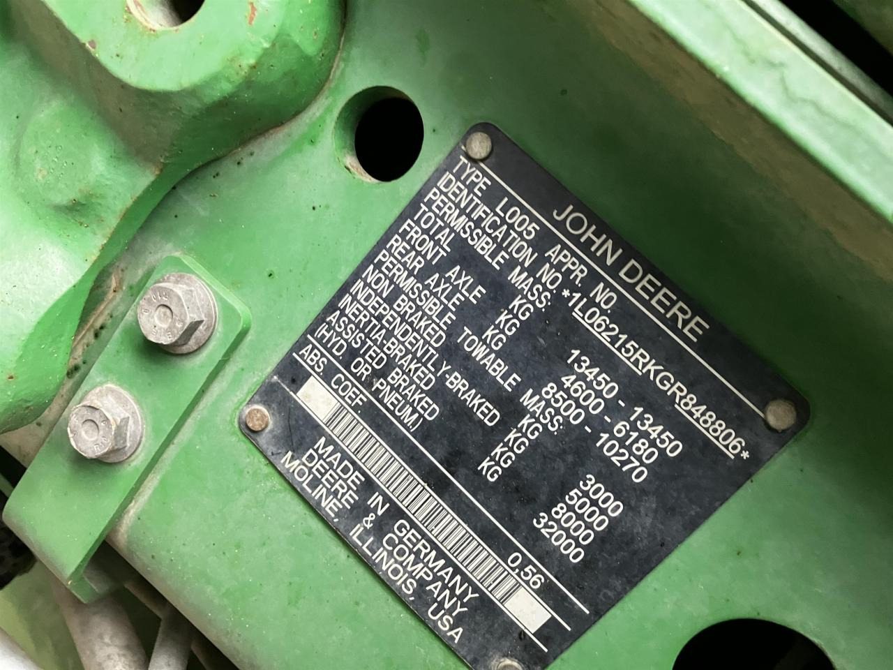 Leasing of John Deere 6215R John Deere 6215R: picture 13 Leasing of John Deere 6215R John Deere 6215R: picture 13