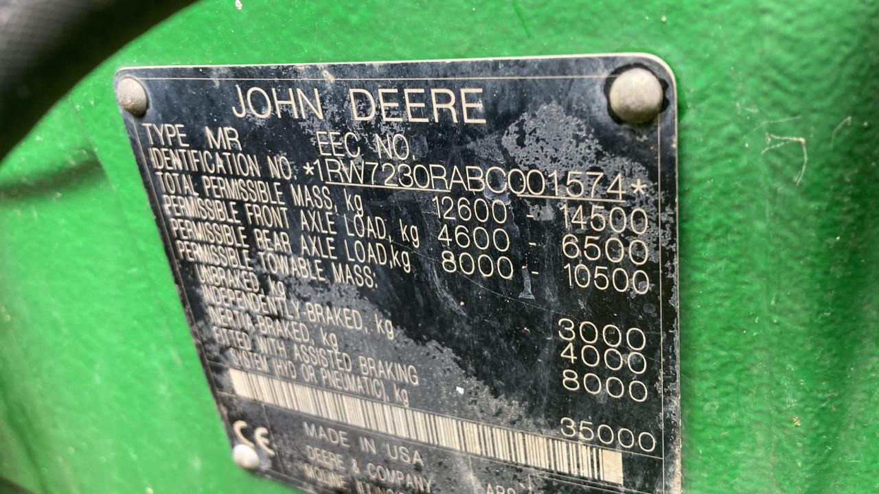 Leasing of John Deere 7230R John Deere 7230R: picture 13 Leasing of John Deere 7230R John Deere 7230R: picture 13