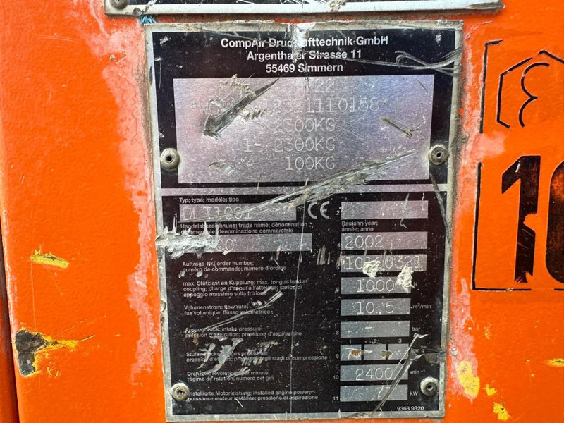Compair C100 Mercedes OM 364 A 10.5 m3 / min 77 kW 7 Bar Silent Diesel Compressor - Air compressor: picture 3 Compair C100 Mercedes OM 364 A 10.5 m3 / min 77 kW 7 Bar Silent Diesel Compressor - Air compressor: picture 3