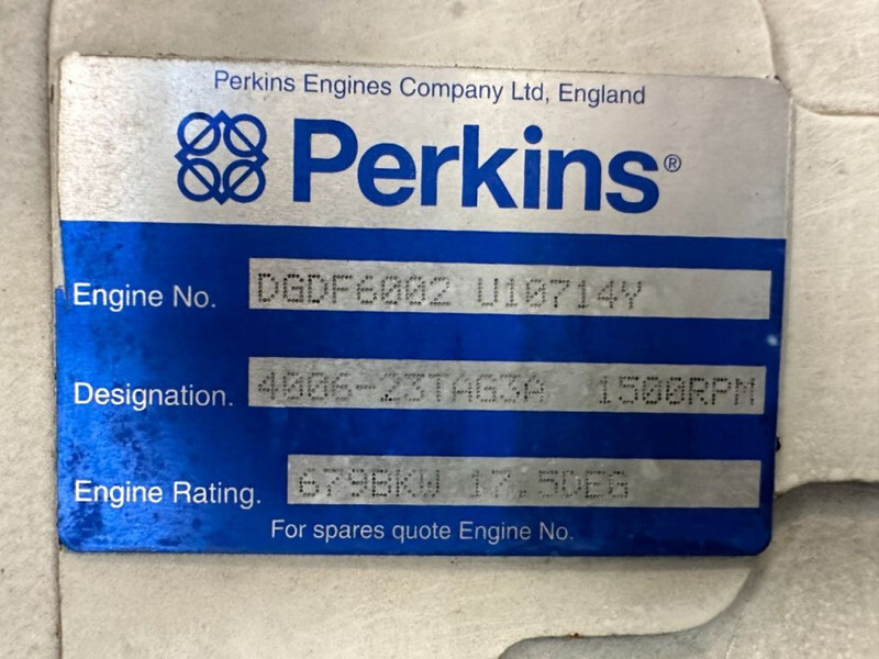 Perkins 4006-23TAG3A Stamford 900 kVA Silent generatorset - Generator set: picture 3 Perkins 4006-23TAG3A Stamford 900 kVA Silent generatorset - Generator set: picture 3