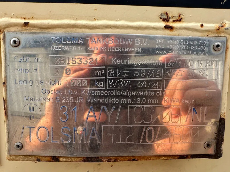 Tolsma Kiwa IBC 3000 liter Dieseltank Milieutank - Storage tank: picture 4 Tolsma Kiwa IBC 3000 liter Dieseltank Milieutank - Storage tank: picture 4