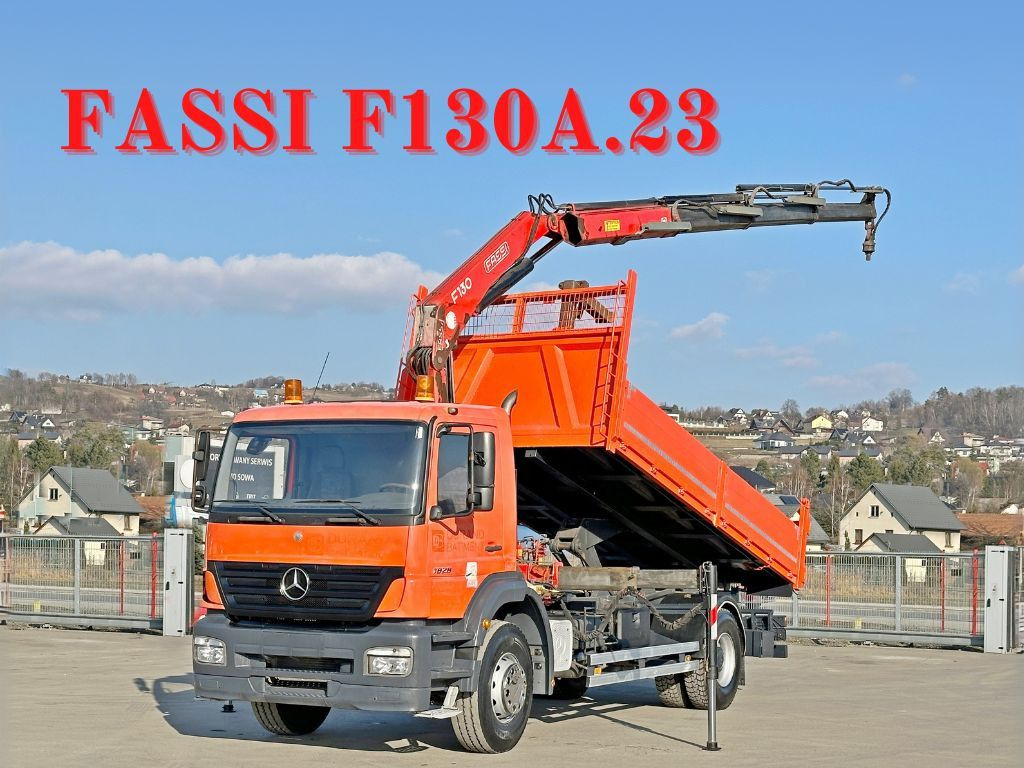 Mercedes-Benz AXOR 1828 * FASSI F130.A.23 + FUNK * TOPZUSTAND - Crane truck, Tipper: picture 1 Mercedes-Benz AXOR 1828 * FASSI F130.A.23 + FUNK * TOPZUSTAND - Crane truck, Tipper: picture 1