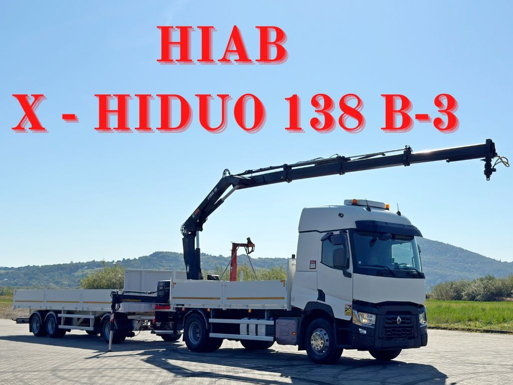 Renault C 440* HIAB X-HIDUO 138 B-3 + FUNK + Anhänger - Crane truck: picture 1 Renault C 440* HIAB X-HIDUO 138 B-3 + FUNK + Anhänger - Crane truck: picture 1