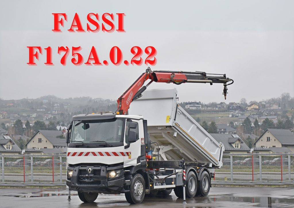 Renault C380 *KIPPER 5,10 m* FASSI F175A.0.22+FUNK /6x4 - Tipper, Crane truck: picture 1 Renault C380 *KIPPER 5,10 m* FASSI F175A.0.22+FUNK /6x4 - Tipper, Crane truck: picture 1