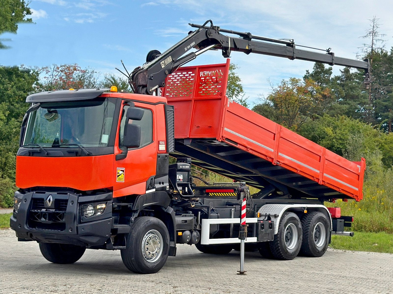 Renault K 380 * HIAB 144 BS - 3 HIDUO + FUNK * 6x4 * TOP - Tipper, Crane truck: picture 2 Renault K 380 * HIAB 144 BS - 3 HIDUO + FUNK * 6x4 * TOP - Tipper, Crane truck: picture 2