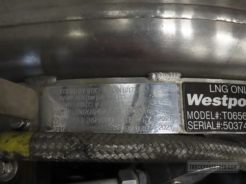 Volvo 23952072 LNG tank 565L Volvo - Fuel tank for Truck: picture 3 Volvo 23952072 LNG tank 565L Volvo - Fuel tank for Truck: picture 3