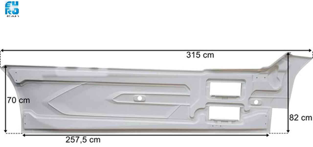 DAF XG XG+ XF ZIJSKIRT SET WB 4000mm 2022- PRIMER ,COMPLEET MET BEVESTIGING. - Body and exterior for Truck: picture 4 DAF XG XG+ XF ZIJSKIRT SET WB 4000mm 2022- PRIMER ,COMPLEET MET BEVESTIGING. - Body and exterior for Truck: picture 4