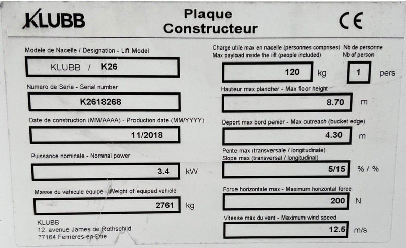 Truck mounted aerial platform Isuzu D-Max 4x4 Lifting basket - Klubb K26 -12m: picture 12 Truck mounted aerial platform Isuzu D-Max 4x4 Lifting basket - Klubb K26 -12m: picture 12