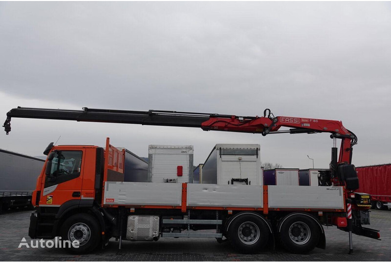 Iveco 420 Flatbed + crane FASSI 185 6x2 - Dropside/ Flatbed truck, Crane truck: picture 1 Iveco 420 Flatbed + crane FASSI 185 6x2 - Dropside/ Flatbed truck, Crane truck: picture 1