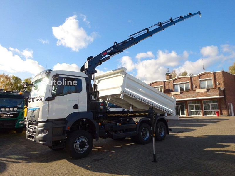 Tipper, Crane truck MAN 33.430 - 3 way tipper+crane 6x6: picture 8