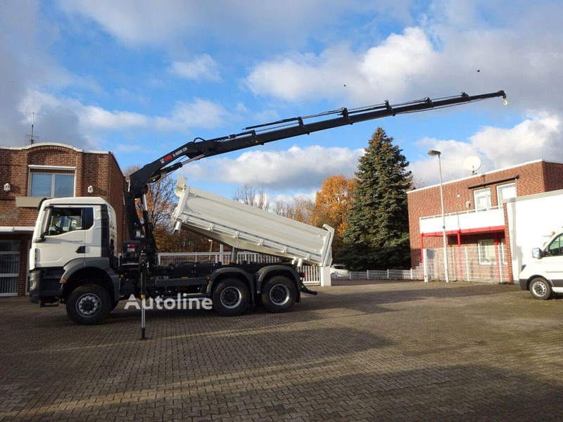 Tipper, Crane truck MAN 33.430 - 3 way tipper+crane 6x6: picture 9