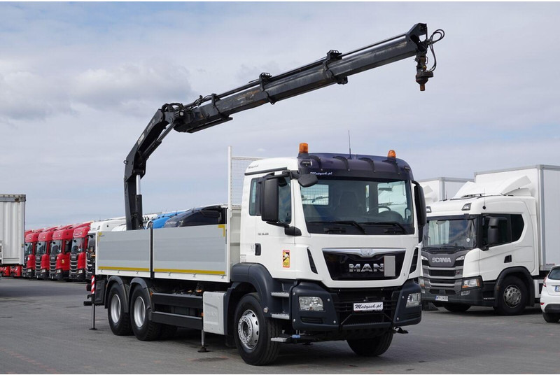 MAN TGS 26.320 / 6X4 / SKRZYNIOWY 6.5 M + HDS HIAB 188 BS-3 / MAX UD - Dropside/ Flatbed truck, Crane truck: picture 4 MAN TGS 26.320 / 6X4 / SKRZYNIOWY 6.5 M + HDS HIAB 188 BS-3 / MAX UD - Dropside/ Flatbed truck, Crane truck: picture 4