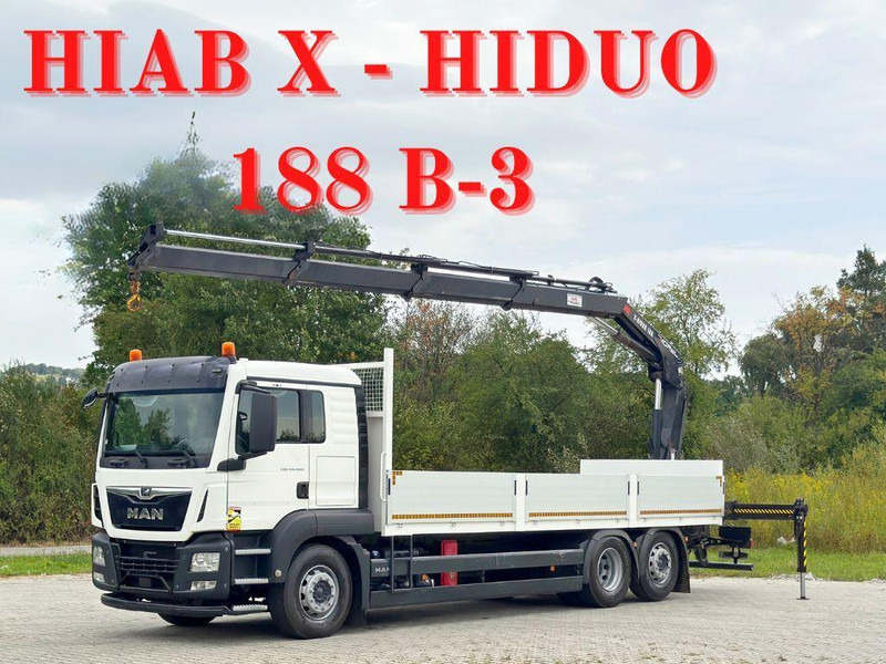 MAN TGS 26.460 * HIAB X - HIDUO 188 B-3 + FUNK* TOP - Dropside/ Flatbed truck, Crane truck: picture 1 MAN TGS 26.460 * HIAB X - HIDUO 188 B-3 + FUNK* TOP - Dropside/ Flatbed truck, Crane truck: picture 1