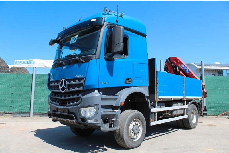 Mercedes-Benz 1848 4x4 Crane HMF 1820 - Dropside/ Flatbed truck, Crane truck: picture 1 Mercedes-Benz 1848 4x4 Crane HMF 1820 - Dropside/ Flatbed truck, Crane truck: picture 1