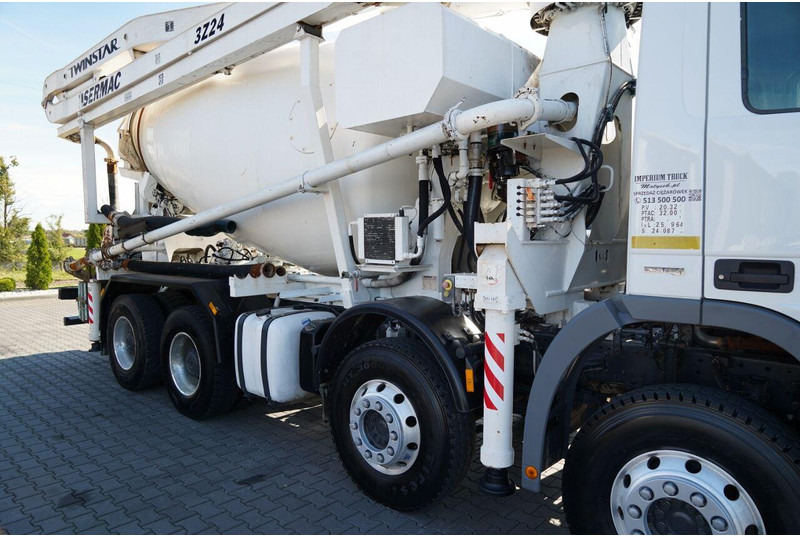 Concrete mixer truck Mercedes-Benz ACTROS 3241 / POMPOGRUSZKA / 8X4 / BETONIARKA + POMPA SERMAC 3Z2: picture 16
