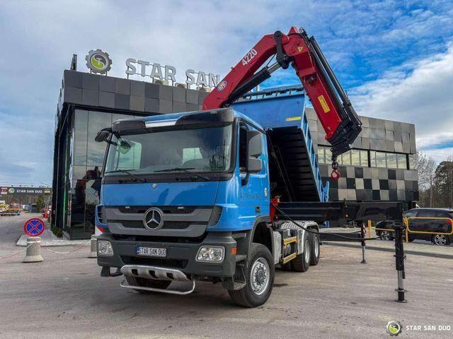 Mercedes-Benz ACTROS 3341 6x6 HMF 4220 K4 CRANE KIPPER - Tipper, Crane truck: picture 2 Mercedes-Benz ACTROS 3341 6x6 HMF 4220 K4 CRANE KIPPER - Tipper, Crane truck: picture 2