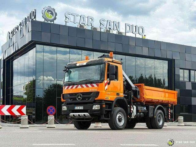 Tipper, Crane truck Mercedes-Benz Actros 1841 AK 4x4 Hiab 288E-7 Crane Kipper: picture 9