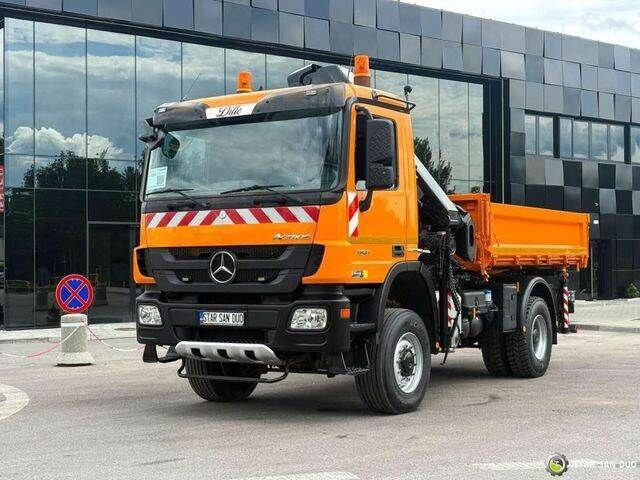 Tipper, Crane truck Mercedes-Benz Actros 1841 AK 4x4 Hiab 288E-7 Crane Kipper: picture 12