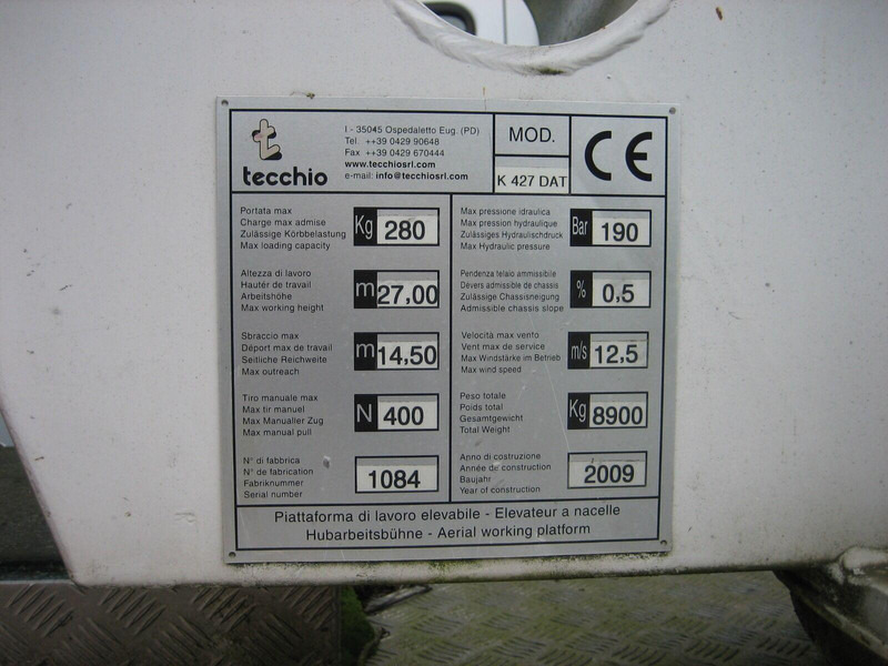 Mercedes-Benz Atego 1324 Bucket truck - Tecchio 27 m - Truck mounted aerial platform: picture 3 Mercedes-Benz Atego 1324 Bucket truck - Tecchio 27 m - Truck mounted aerial platform: picture 3