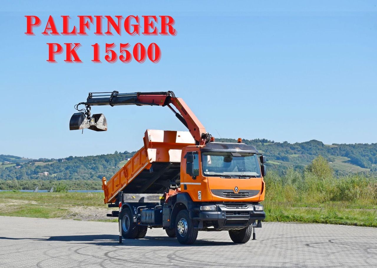 Renault KERAX 370 - Tipper, Crane truck: picture 1 Renault KERAX 370 - Tipper, Crane truck: picture 1