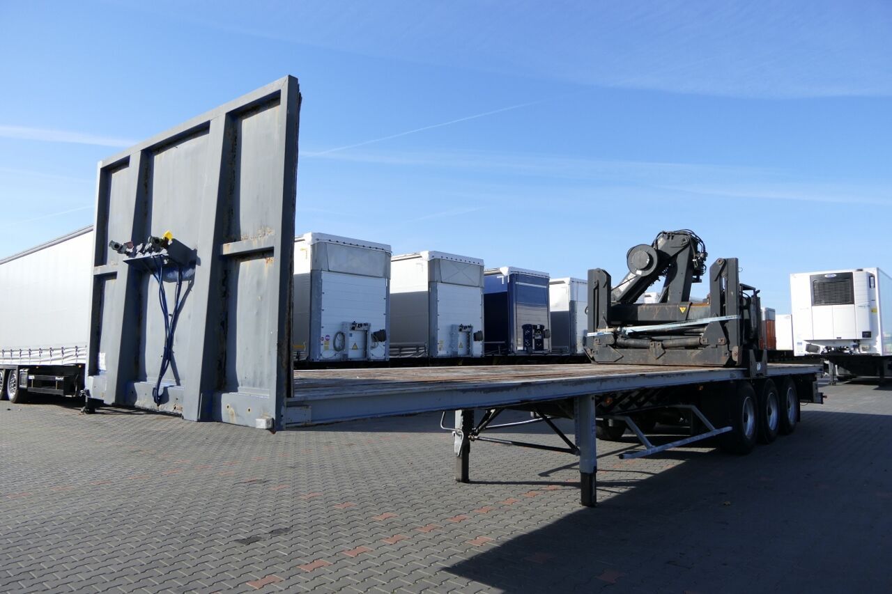 Samro NACZEPA PLATFORMA + HDS HIAB R 150 / DO BUDOWLANKI / PODŁOGA SZY - Dropside/ Flatbed semi-trailer: picture 2 Samro NACZEPA PLATFORMA + HDS HIAB R 150 / DO BUDOWLANKI / PODŁOGA SZY - Dropside/ Flatbed semi-trailer: picture 2