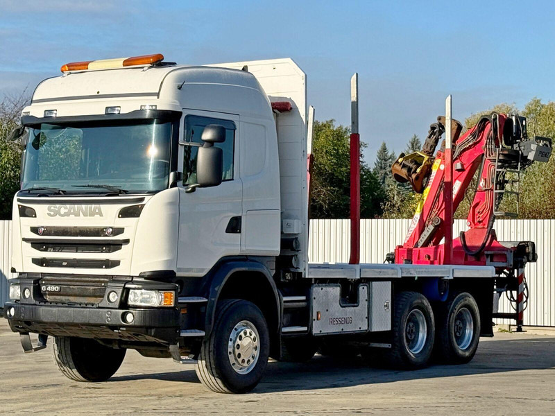 Scania G490 - Timber truck, Crane truck: picture 4 Scania G490 - Timber truck, Crane truck: picture 4