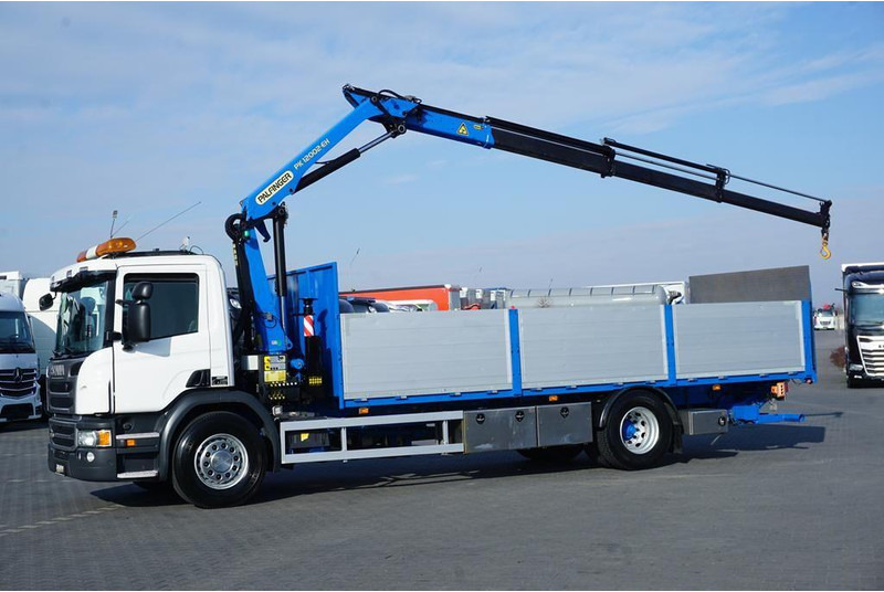 Scania P 250 / ACC / SKRZYNIOWY + HDS + WINDA / PALFINGER PK 12 002 - E - Dropside/ Flatbed truck, Crane truck: picture 3 Scania P 250 / ACC / SKRZYNIOWY + HDS + WINDA / PALFINGER PK 12 002 - E - Dropside/ Flatbed truck, Crane truck: picture 3