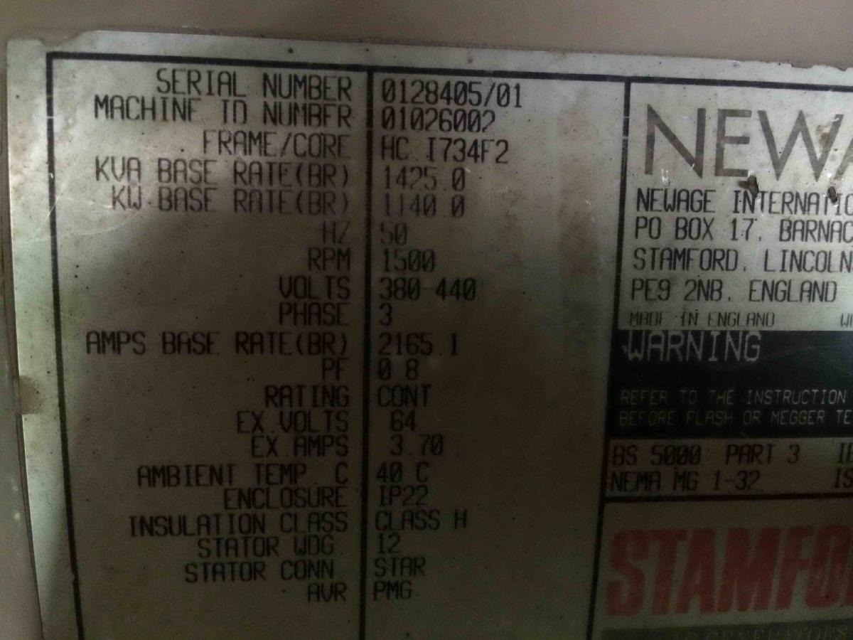 Generator set Cummins Generator 1425 KVA powerd by KTA50-G3: picture 12