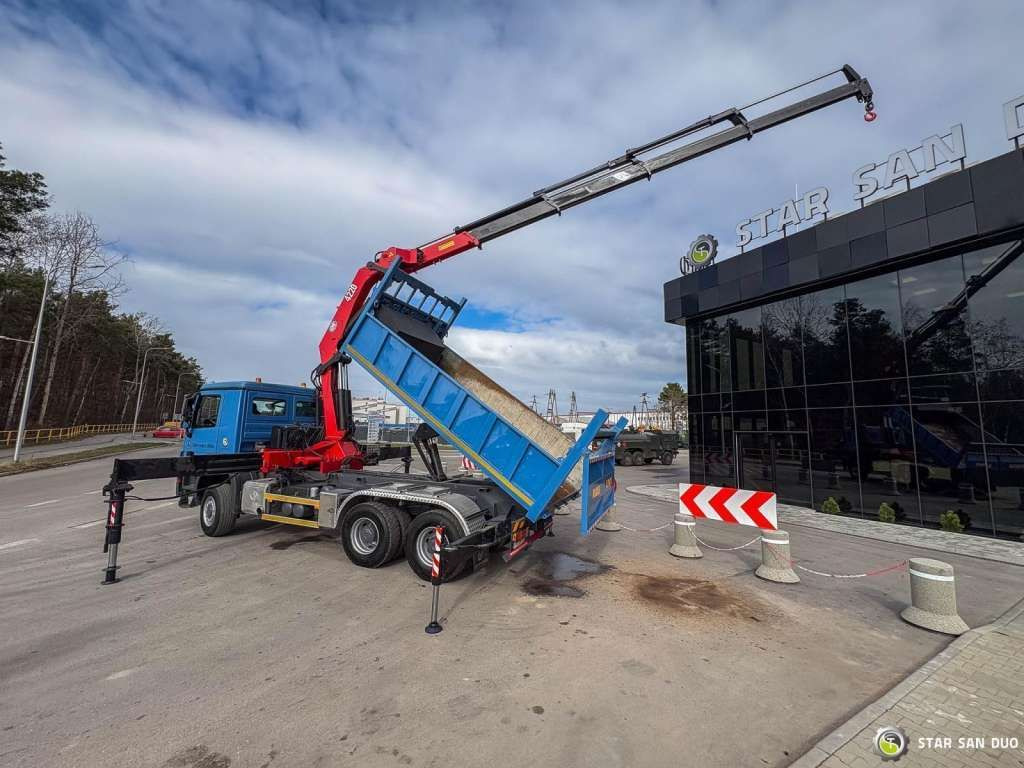 New Tipper Mercedes-Benz  ACTROS 3341 6x6 HMF 4220 K4 CRANE KIPPER: picture 15