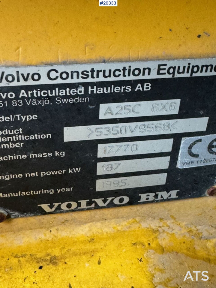 Dumper Volvo A25C: picture 21