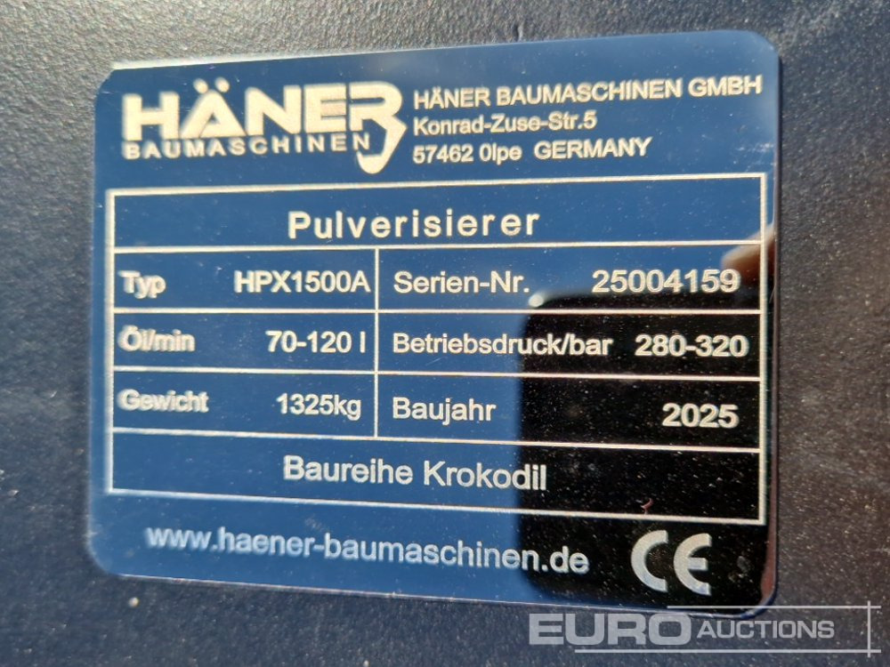 Attachment for Excavator Unused 2025 Häner HPX1500A: picture 8