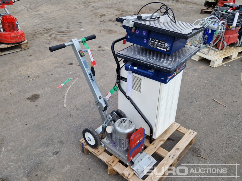 Pallet of Carpet Lifter, Dehumidifier, Masonary Table Saw (2 of) - Construction equipment: picture 1 Pallet of Carpet Lifter, Dehumidifier, Masonary Table Saw (2 of) - Construction equipment: picture 1