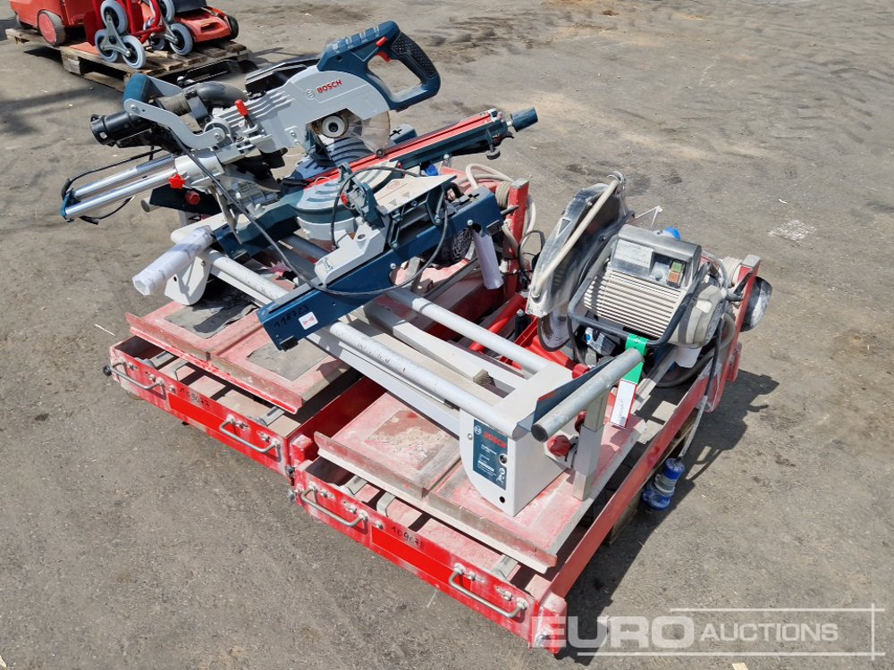 Pallet of Masonary Saws (2 of), Mitre Saw with Stand, Belt Sander, Nailgun - Construction equipment: picture 3 Pallet of Masonary Saws (2 of), Mitre Saw with Stand, Belt Sander, Nailgun - Construction equipment: picture 3