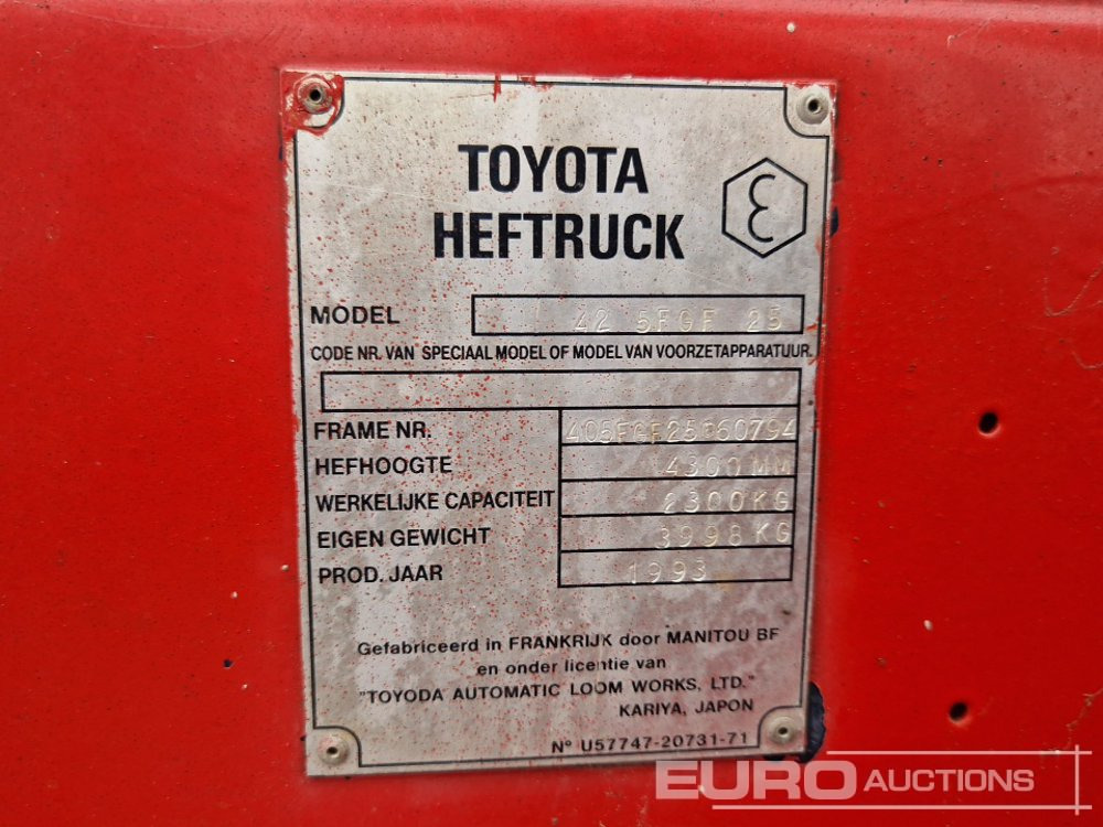 Forklift Toyota 42-5FGF 25: picture 26