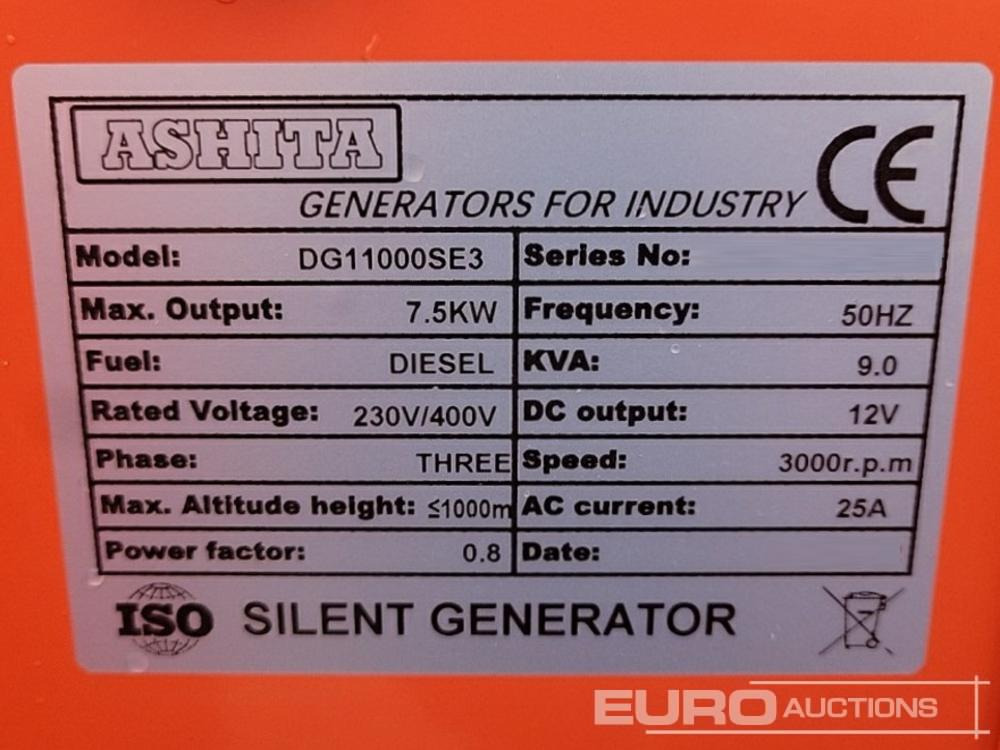 Generator set Unused Ashita Power DG11000SE3: picture 14