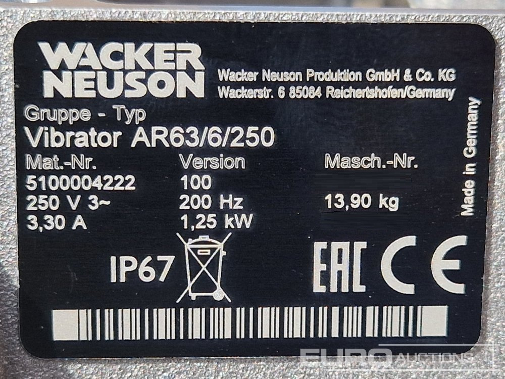 Unused Wacker Neuson AR63/6/250 - Concrete equipment: picture 5 Unused Wacker Neuson AR63/6/250 - Concrete equipment: picture 5
