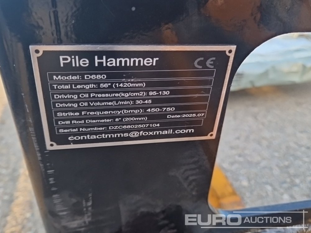 Hydraulic hammer Unused 2025 Captok CK-D680: picture 7