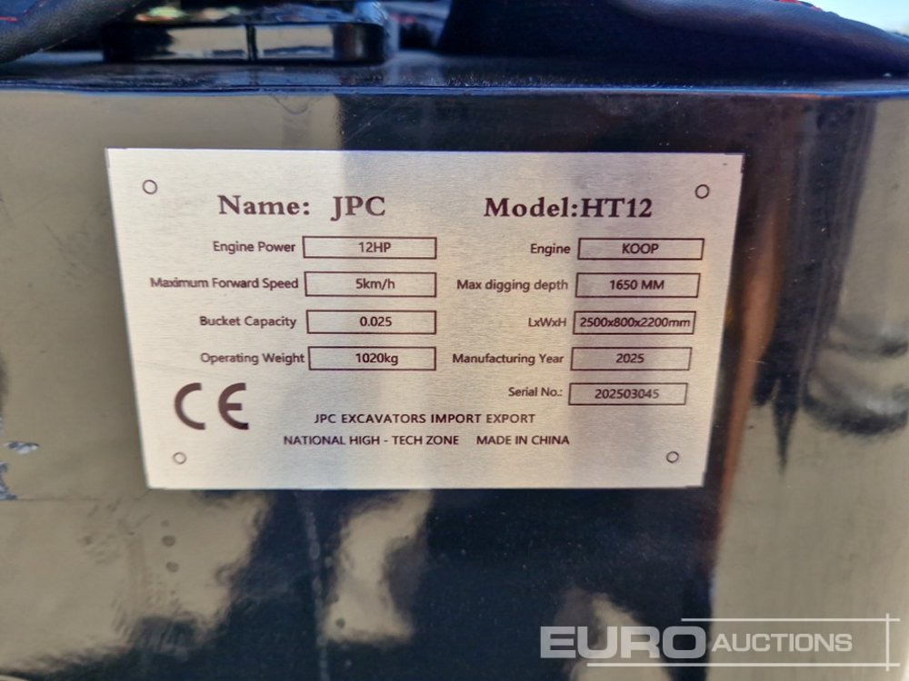 Mini excavator Unused 2025 JPC HT 12: picture 49