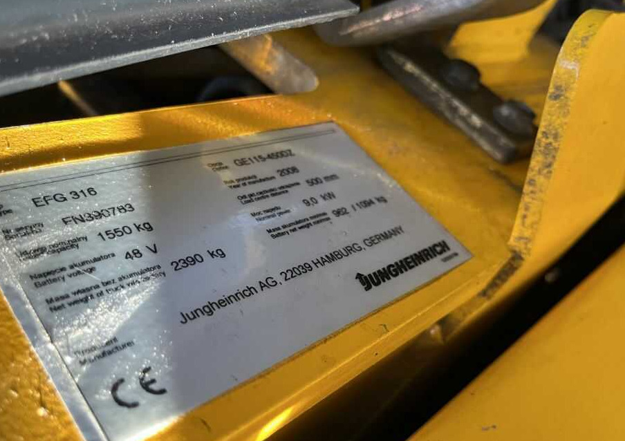 Jungheinrich EFG316 - Electric forklift: picture 4 Jungheinrich EFG316 - Electric forklift: picture 4