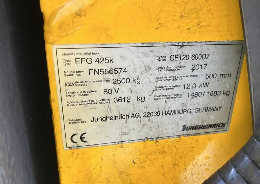 Jungheinrich EFG425k - Electric forklift: picture 4 Jungheinrich EFG425k - Electric forklift: picture 4