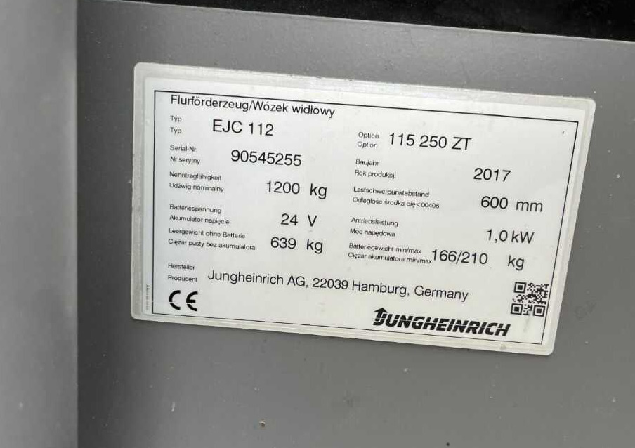 Jungheinrich EJC112 - Stacker: picture 4 Jungheinrich EJC112 - Stacker: picture 4