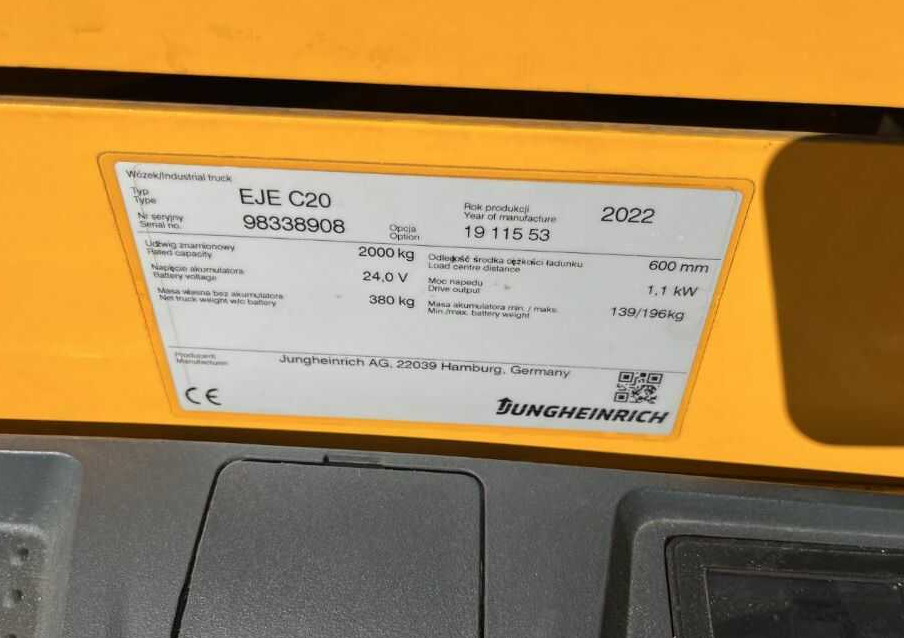 Jungheinrich EJC20 - Pallet truck: picture 4 Jungheinrich EJC20 - Pallet truck: picture 4