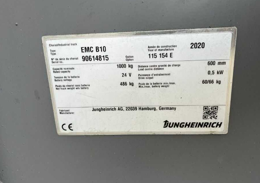Jungheinrich EMCB10 - Stacker: picture 4 Jungheinrich EMCB10 - Stacker: picture 4