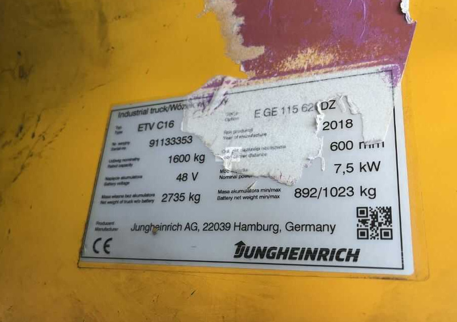 Jungheinrich ETVC16 - Reach truck: picture 4 Jungheinrich ETVC16 - Reach truck: picture 4