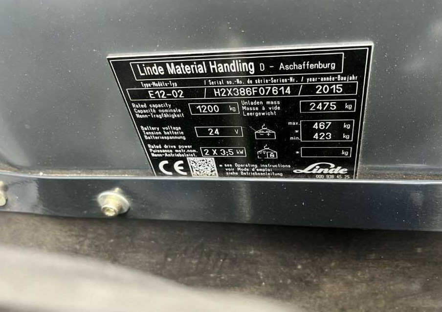 Linde E12-02 - Electric forklift: picture 4 Linde E12-02 - Electric forklift: picture 4