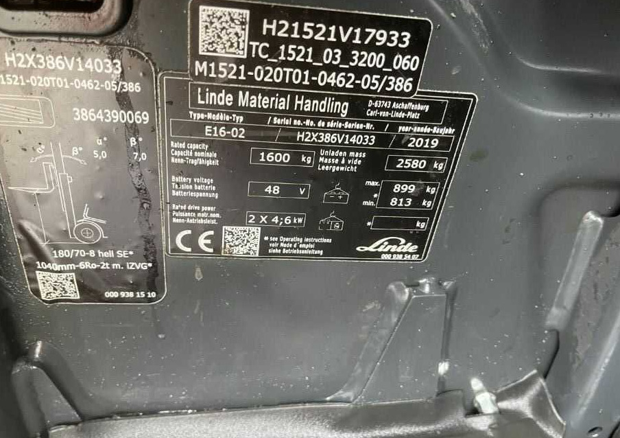 Linde E16-02 - Electric forklift: picture 4 Linde E16-02 - Electric forklift: picture 4