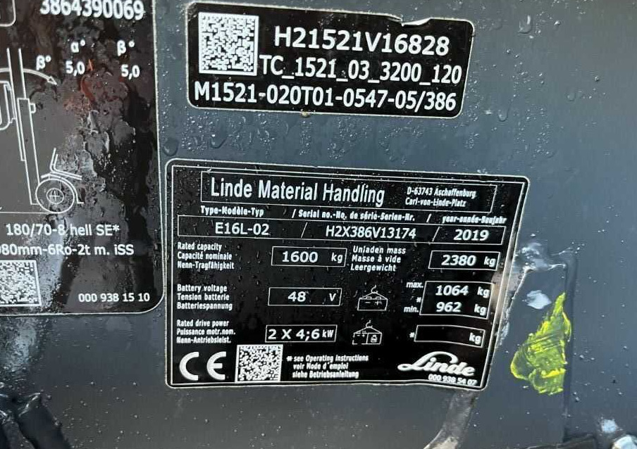Linde E16L-02 - Electric forklift: picture 2 Linde E16L-02 - Electric forklift: picture 2