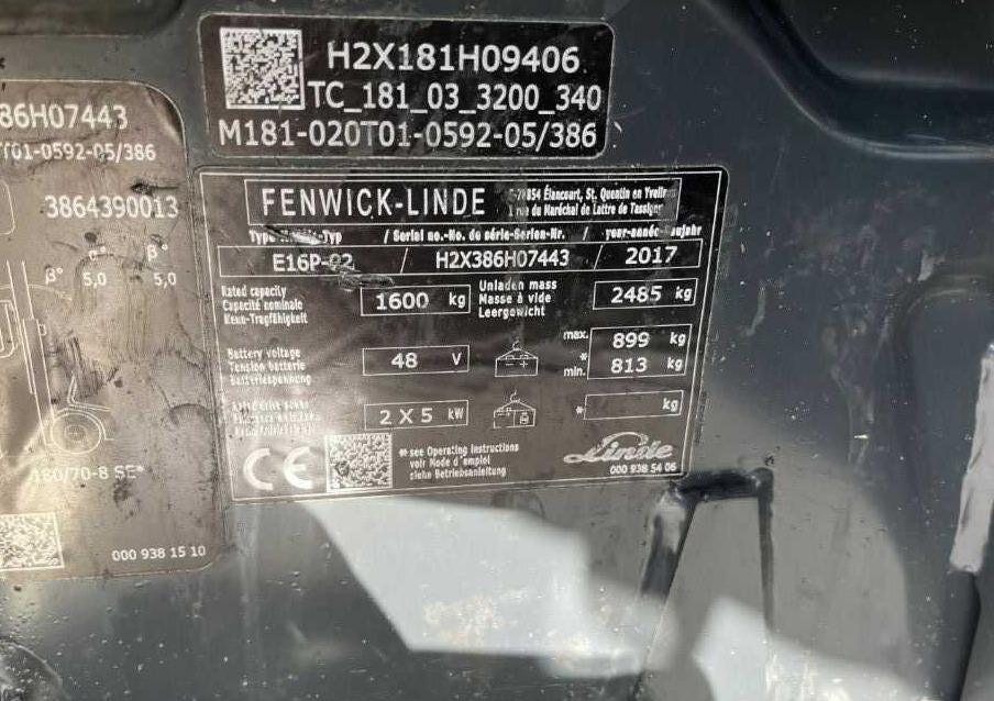 Linde E16P-02 - Electric forklift: picture 4 Linde E16P-02 - Electric forklift: picture 4